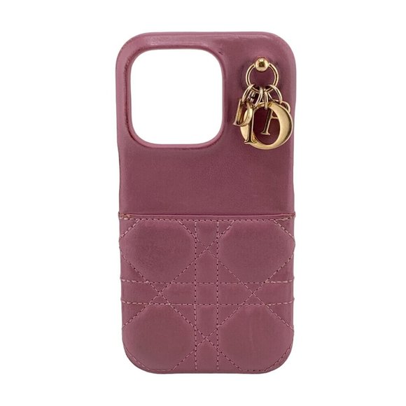 Christian Dior Cannage Lady iPhone 15 Pro Case, iPhone, Pink, Women's - Picture 1 of 10